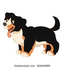 Cartoon happy dog