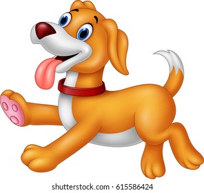 Cartoon Happy Dog Running