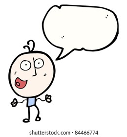 caricatura feliz niño del doodle