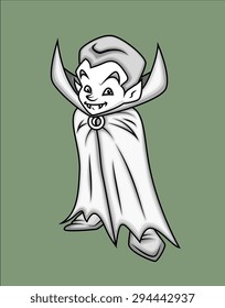 Cartoon Happy Dracula Character