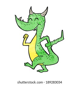 cartoon happy dragon