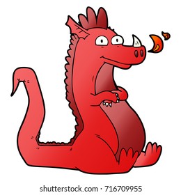 cartoon happy dragon