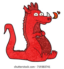 cartoon happy dragon