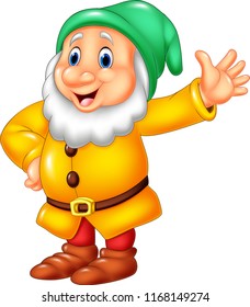 Cartoon happy dwarf