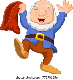 Cartoon happy dwarf