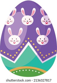 Cartoon happy easter cute eggs vector. Easter spring eggs for celebration illustration.