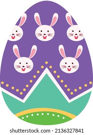 Cartoon happy easter cute eggs vector. Easter spring eggs for celebration illustration.