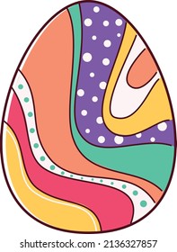 Cartoon happy easter cute eggs vector. Easter spring eggs for celebration illustration.
