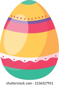 Cartoon glückliche Ostereier süße Vektorgrafik. Osterfrühlingeier für die Feierlichkeiten.