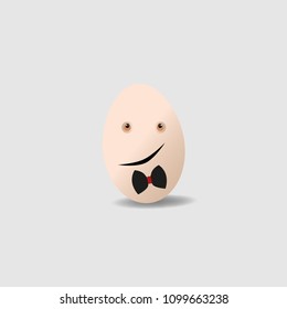 cartoon happy egg marks