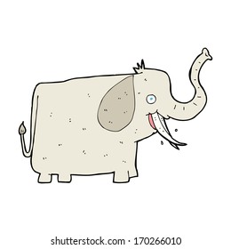 cartoon happy elephant