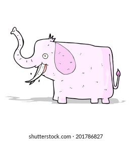 elefante feliz con dibujos animados