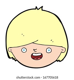 cara feliz de caricatura