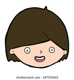 cara feliz de caricatura