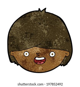cara feliz de caricatura