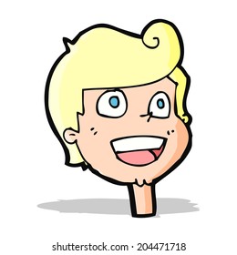 cara feliz de caricatura
