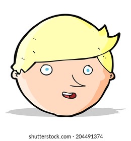 rosto feliz de desenho animado