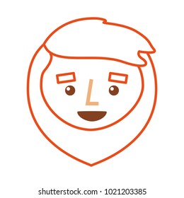 cartoon happy face man beard character