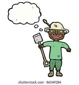 agricultor feliz de dibujos animados