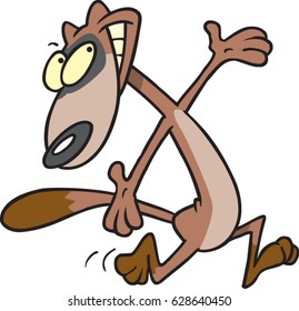 cartoon happy ferret