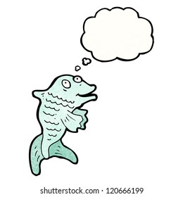 cartoon happy fish