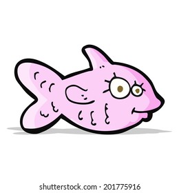 cartoon happy fish