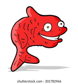 cartoon happy fish