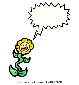 flor feliz de dibujos animados