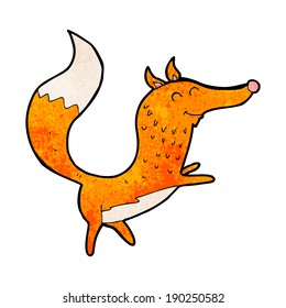 zorro feliz de dibujos animados