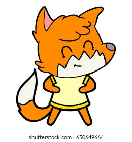 cartoon happy fox