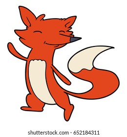 cartoon happy fox