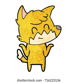 cartoon happy fox
