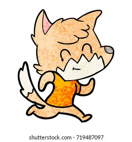 cartoon happy fox