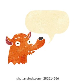 cartoon happy fox with speech bubble