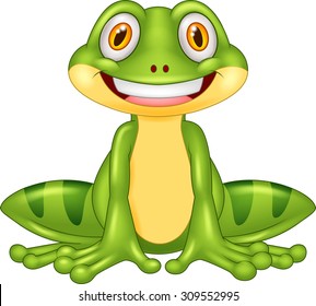 Cartoon happy frog
