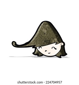 cartoon happy girl