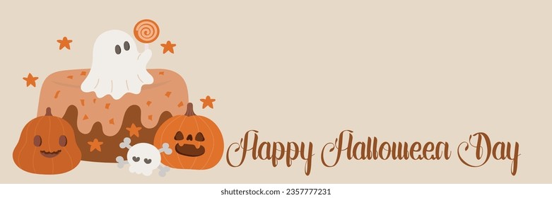 cartoon happy halloween fun illustration spooky slogan t-shirt decoration vector