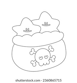 cartoon happy halloween fun illustration spooky slogan t-shirt decoration vector