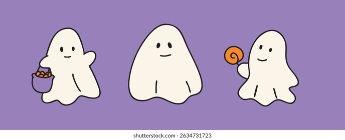 cartoon happy halloween fun illustration spooky slogan t-shirt decoration 