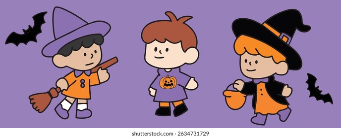 cartoon happy halloween fun illustration spooky slogan t-shirt decoration 