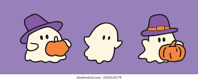 cartoon happy halloween fun illustration spooky slogan t-shirt decoration 