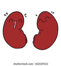 cartoon happy kidneys