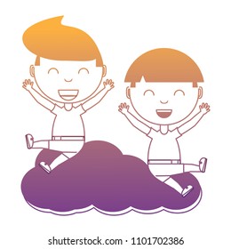 cartoon happy kids design