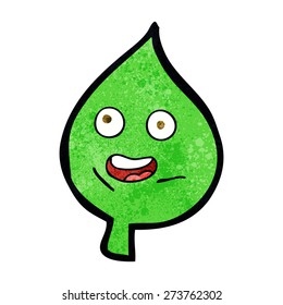 hoja de caricatura feliz