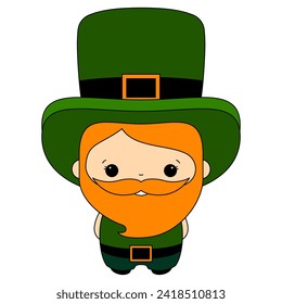 Cartoon happy leprechaun. Leprechaun, Patricks Day vector illustration