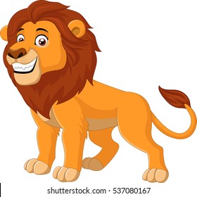 Cartoon happy lion