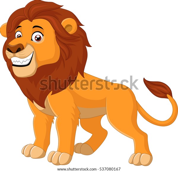 Cartoon Happy Lion Stock Vector (Royalty Free) 537080167