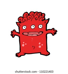 cartoon happy little alien