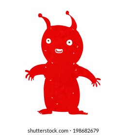 cartoon happy little alien