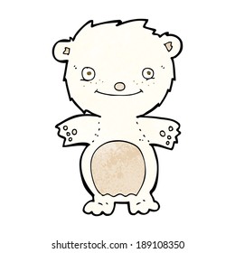 cartoon happy little polar bear